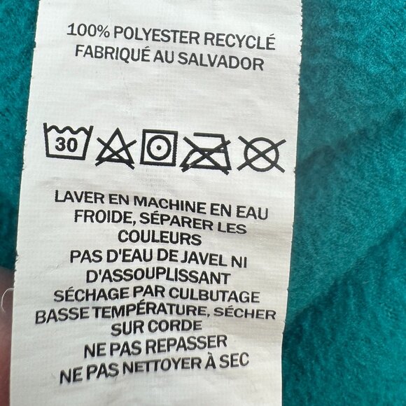 L.L. Bean Green Fleece Women's Mock Neck Pullover Size Large - Picture 9 of 9